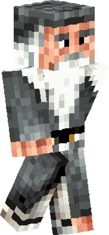 Three rendered Minecraft characters shown front-on with transparent backgrounds